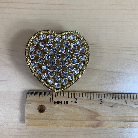 Fashion Jewelry Boxes Metal Jewelry Case Trinket Box Heart Shaped Casket - Picture 14 of 15